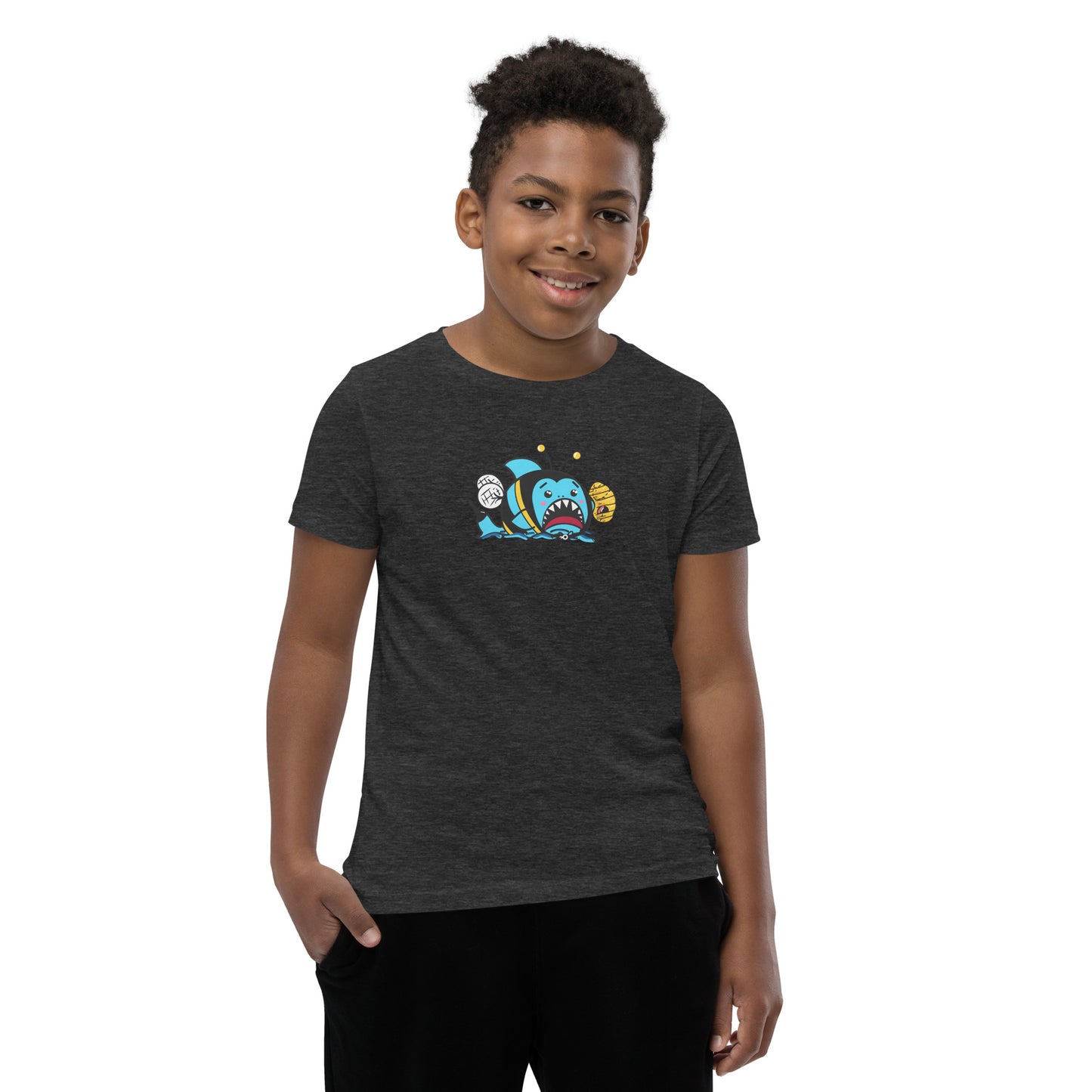Halloween Sharks- Bee Shark Genderless Youth Short Sleeve T-Shirt