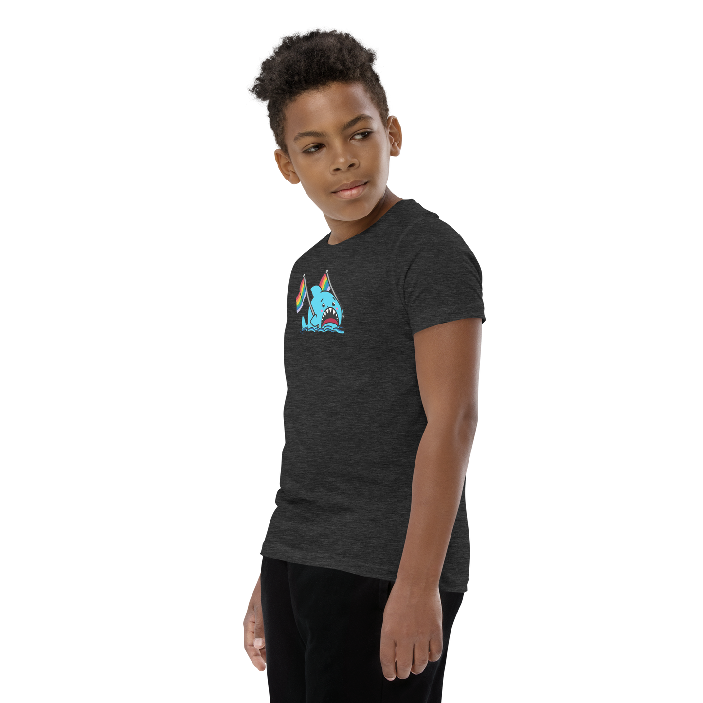 Anxious Shark Supports Pride- Youth Tshirt