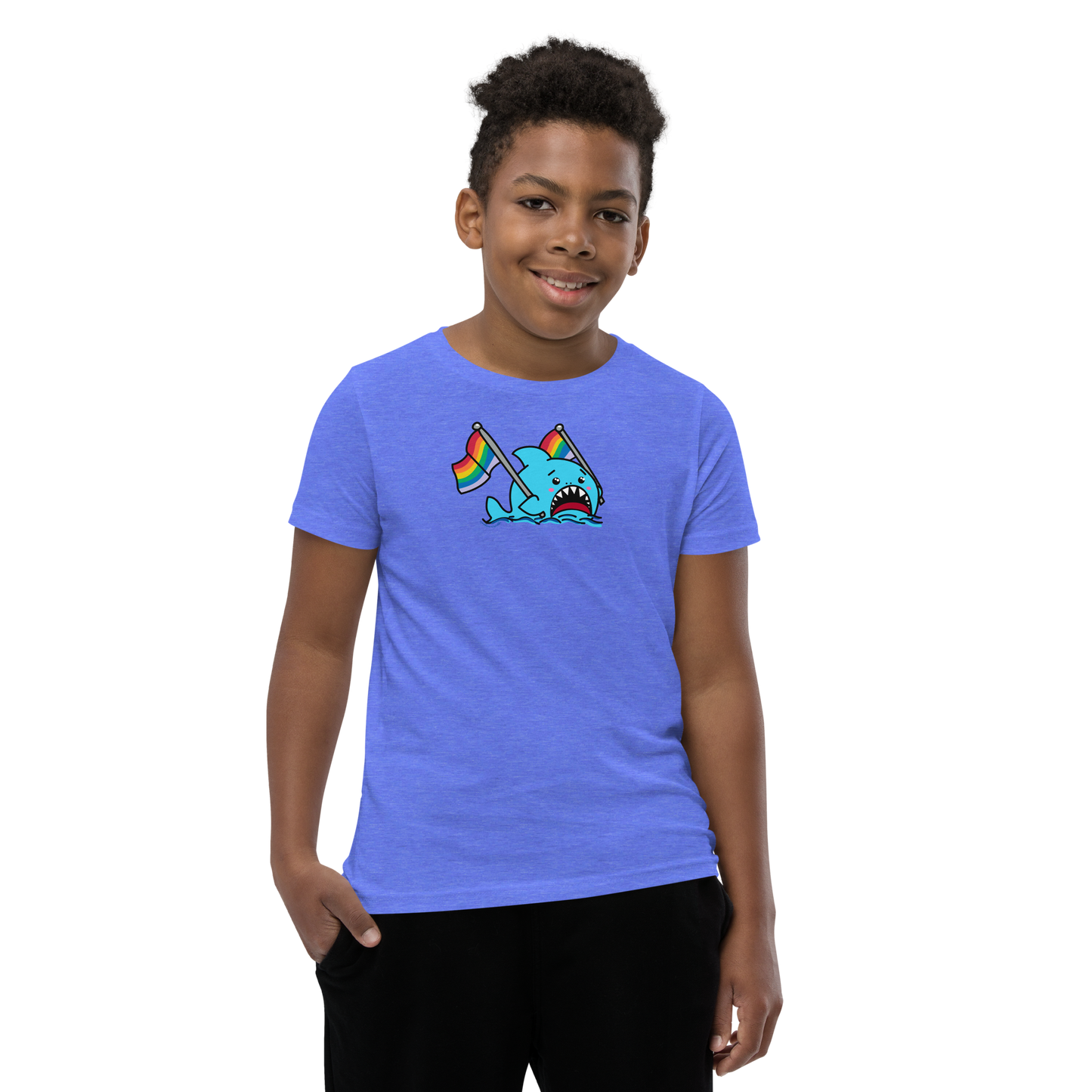 Anxious Shark Supports Pride- Youth Tshirt