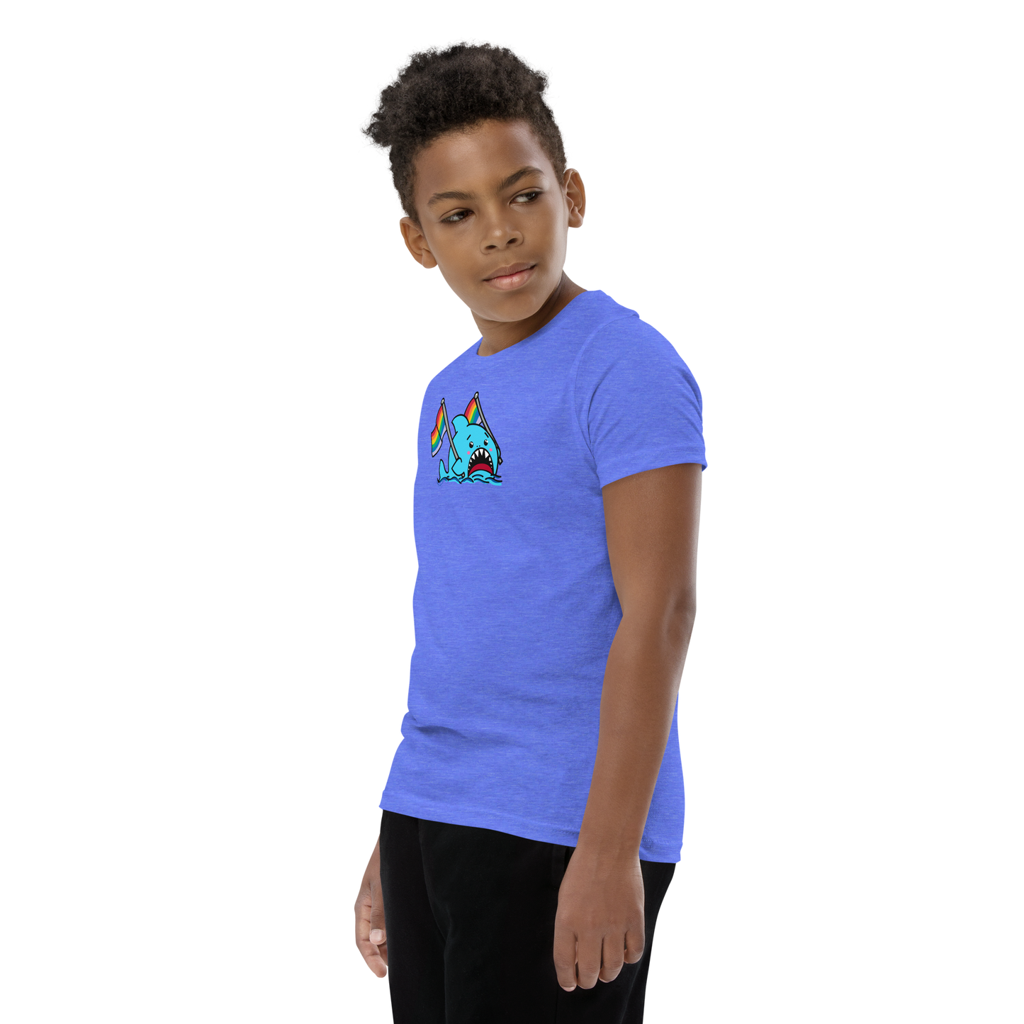 Anxious Shark Supports Pride- Youth Tshirt