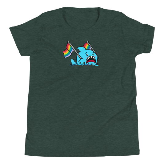 Anxious Shark Supports Pride- Youth Tshirt