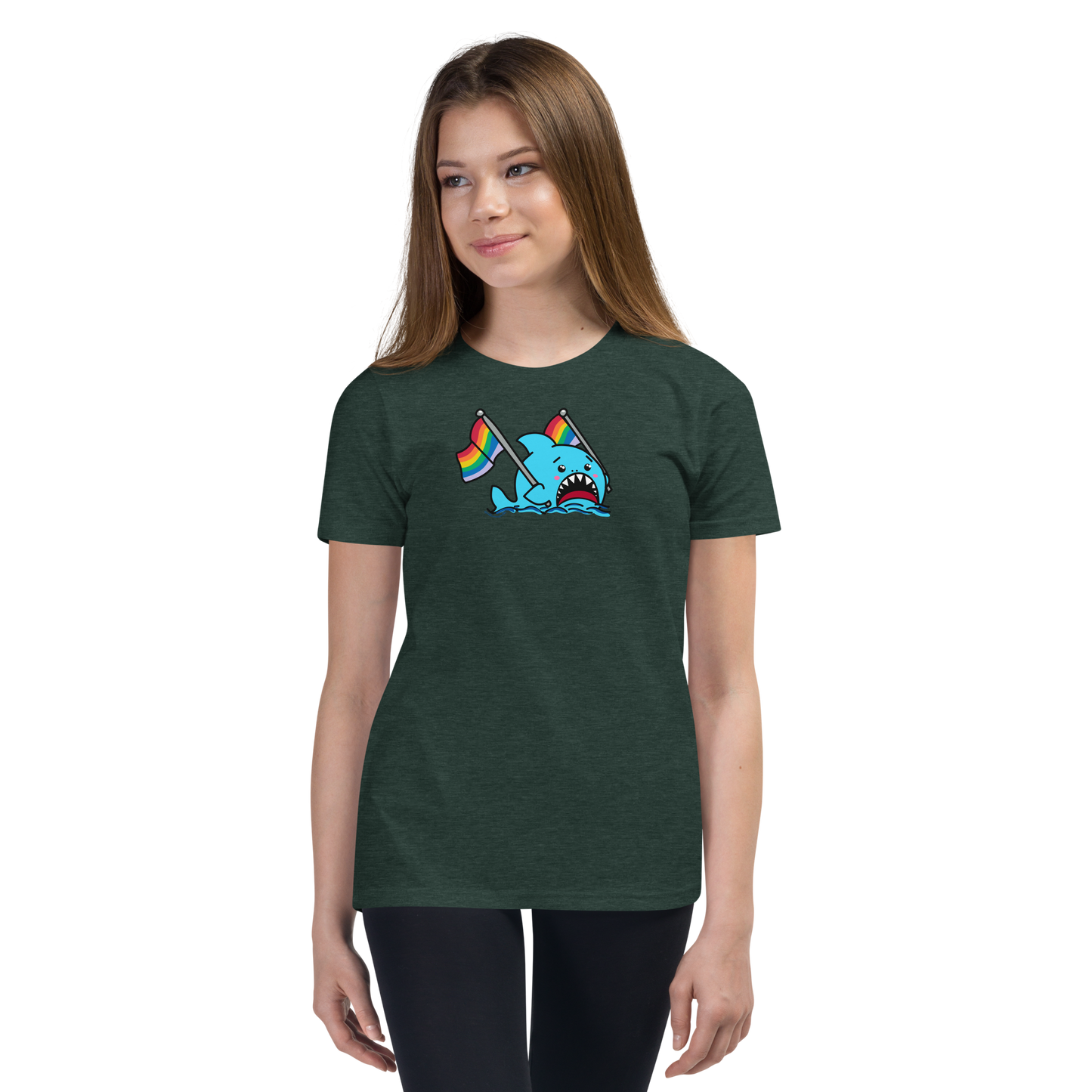 Anxious Shark Supports Pride- Youth Tshirt