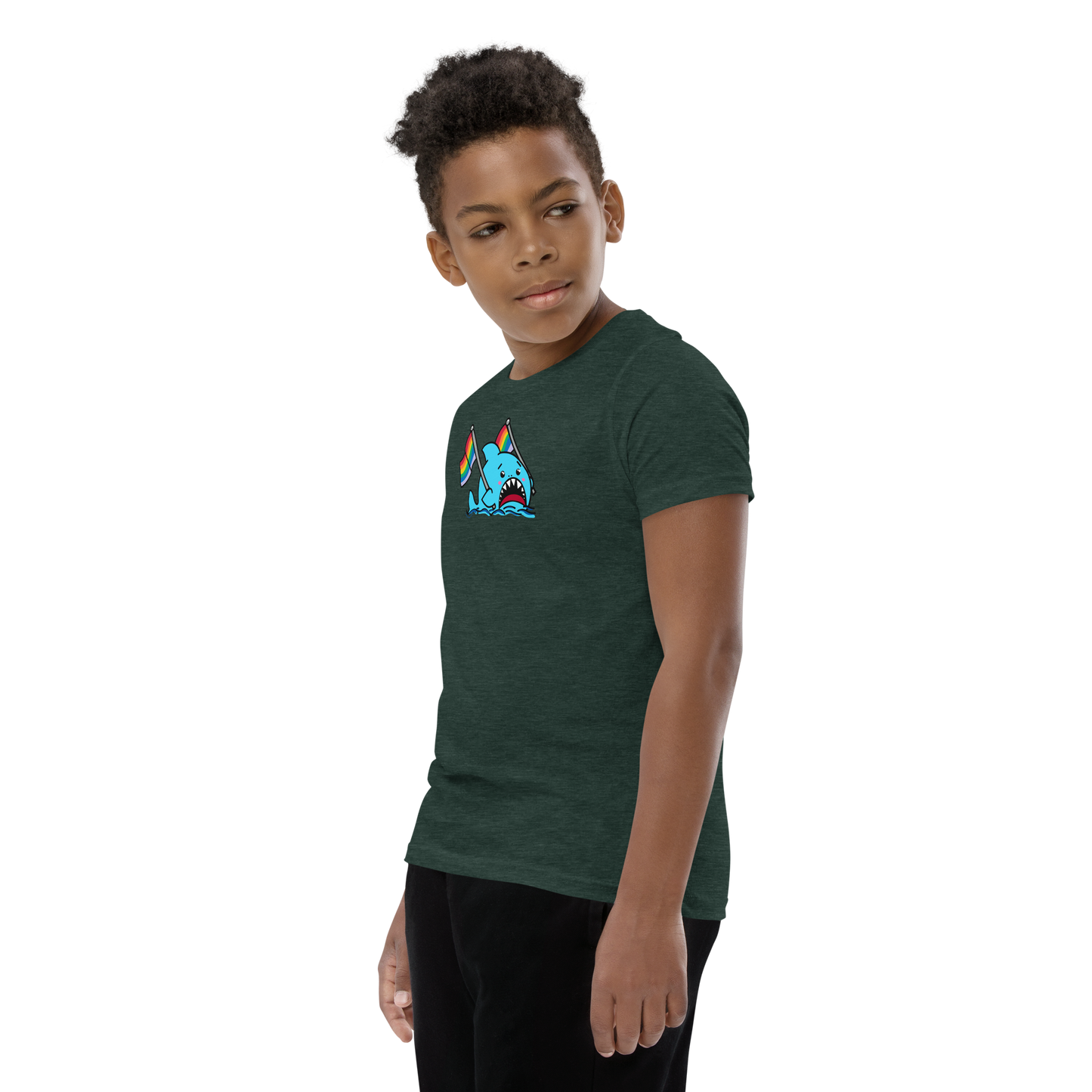Anxious Shark Supports Pride- Youth Tshirt