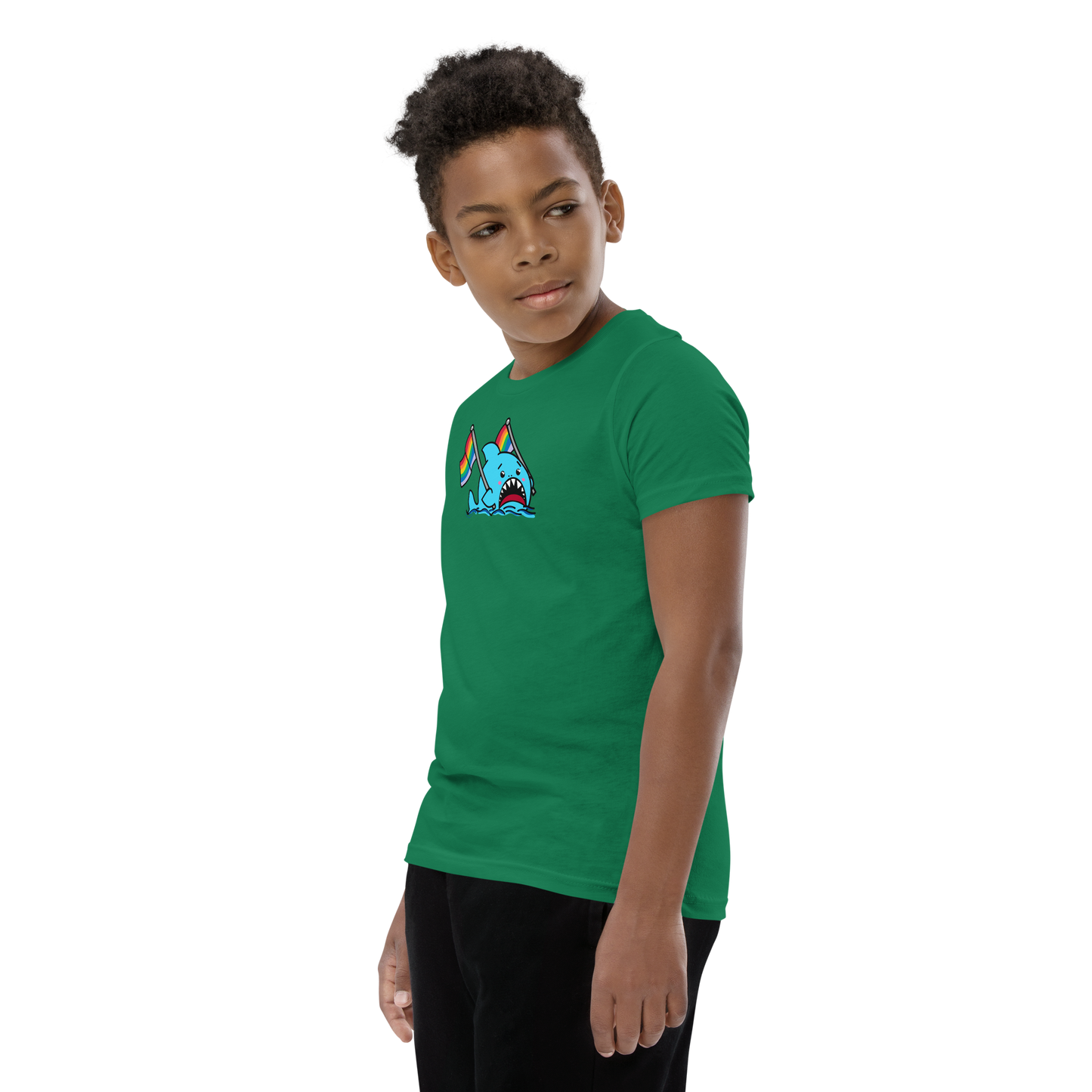 Anxious Shark Supports Pride- Youth Tshirt