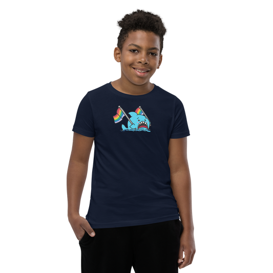 Anxious Shark Supports Pride- Youth Tshirt