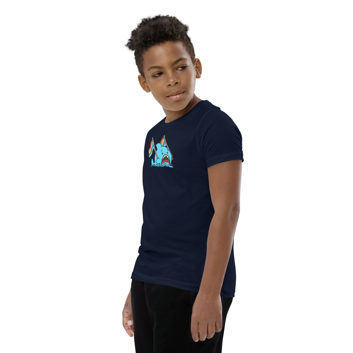 Anxious Shark Supports Pride- Youth Tshirt