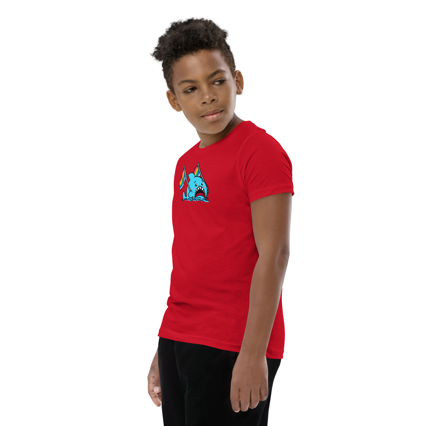 Anxious Shark Supports Pride- Youth Tshirt