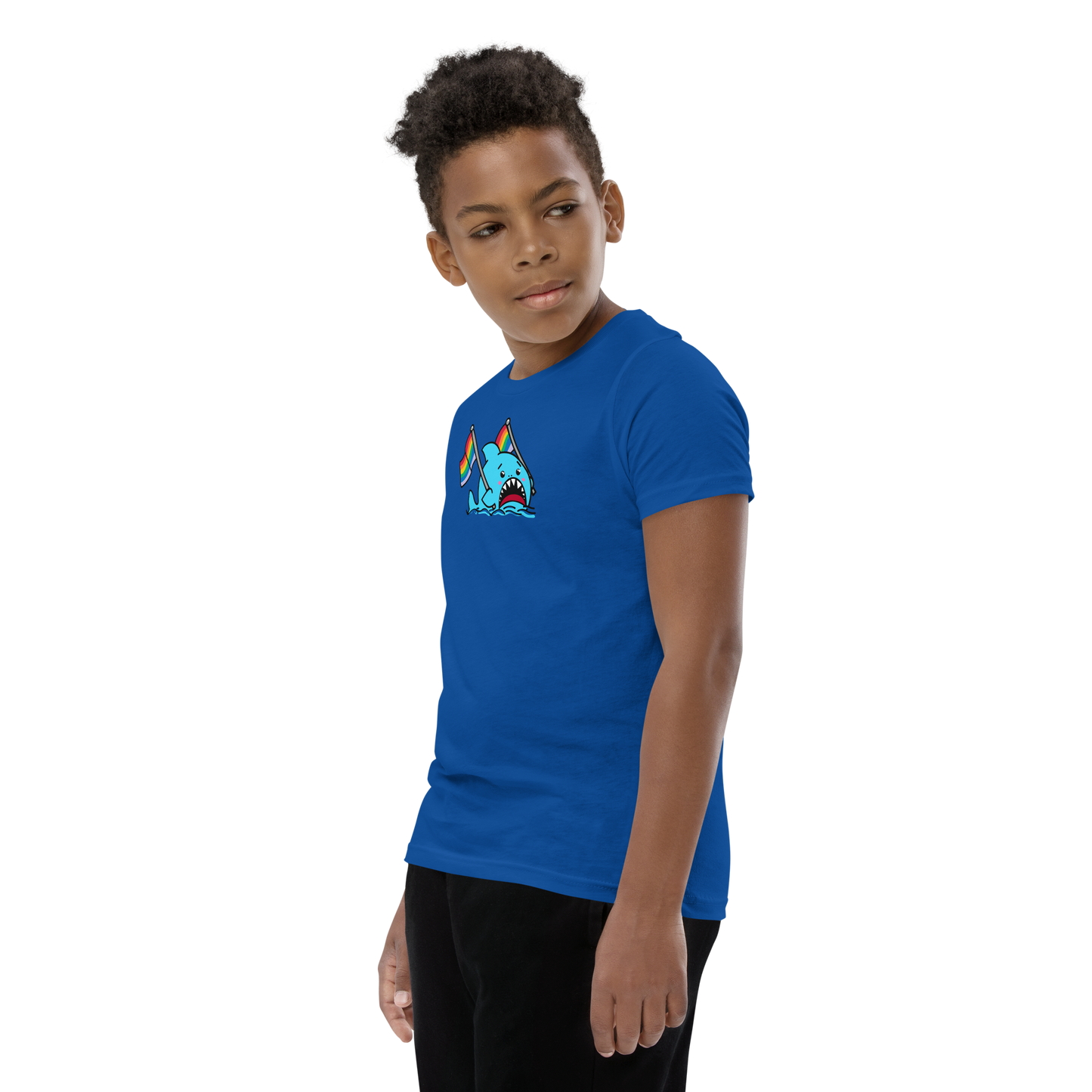 Anxious Shark Supports Pride- Youth Tshirt