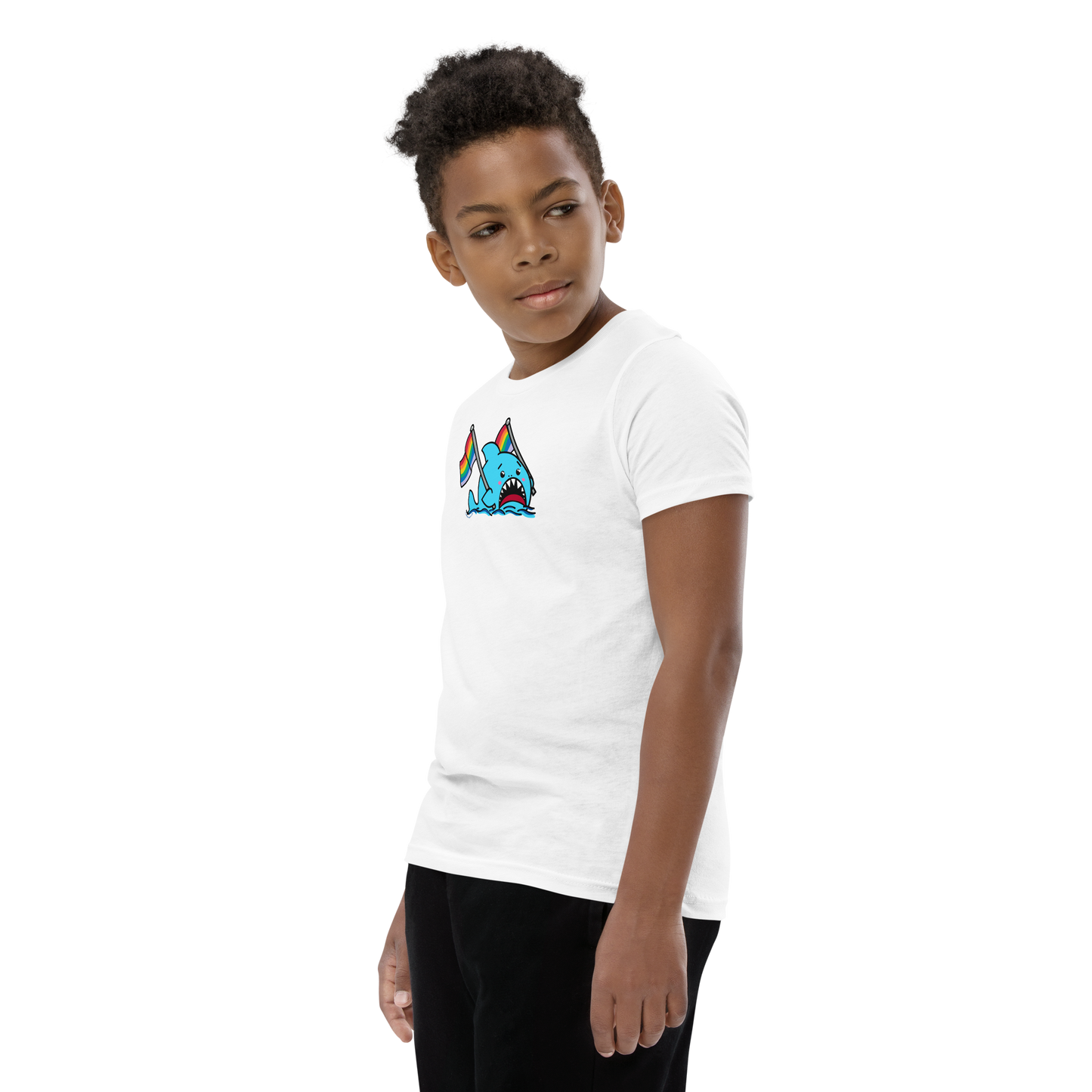 Anxious Shark Supports Pride- Youth Tshirt