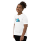 Anxious Shark Celebrates Pride! Trans Flag-Youth Short Sleeve T-Shirt